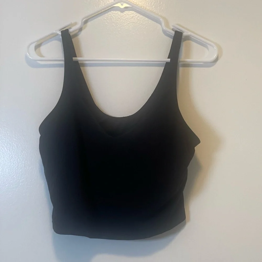 lululemon athletica Black Cropped Tank with Wide Straps